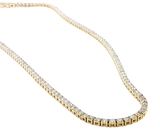 Elegant Diamond Necklaces 14K Yellow Gold 8.6 Carats Diamond Tennis Necklace - 16 Inch