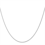 Elegant & Durable Designs 10K White Gold 1.0 MM Spiga Necklace - 16 Inch