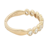 Elegant Diamond Bands 14K Yellow Gold Oval Cut 0.60 Carats Diamond Stackable Band