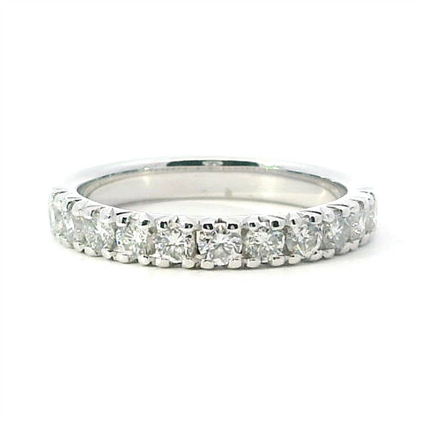 Elegant Diamond Bands 10K Gold White Stackable 3/4 Carats Diamond Anniversary Band