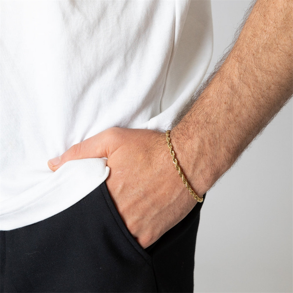 Elegant Precious Metal Bracelet 10K Gold Yellow 3.65mm Bracelet, 8 Inch
