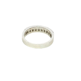 Elegant & Trendy 18K White Gold Baguette & Round Cut 0.57 Carats Diamond Band