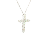 Elegant Diamond Necklaces & Pendants 14K White Gold 0.83 Carats Diamond Cross Pendant