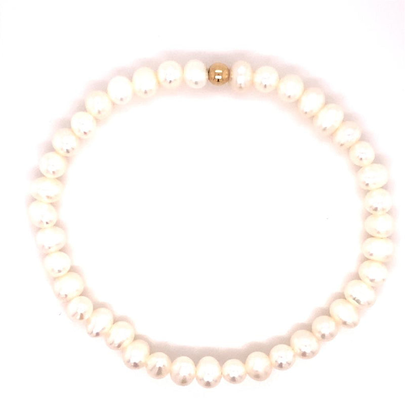 June Birthstone Pearl Bead Bracelet