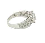 Elegant & Trendy 18K White Gold 1.63 Carats Diamond Floral Inspired Ring