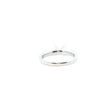 14K White Gold Diamond Semi-Mount Ring, 8MM Round Center, 0.34ctw Accents