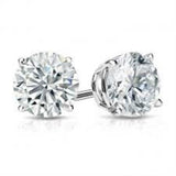 Classic & Contemporary 14K Gold White 1/3 CTW Diamond 4 Prong Stud Earrings