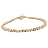 Sophisticated & Timeless Diamond Bracelets 14K Yellow Gold 2.01 Carats Diamond Tennis Bracelet - 7 Inch