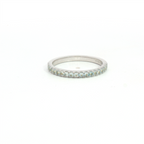 MPJ Exclusive Bold & Elegant 14K Gold White Stackable Color Stone Fashion Band- 0.25 Carats March Birthstone Aquamarine