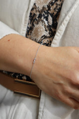 Sophisticated & Timeless Diamond Bracelets 14K White Gold 0.04 Carats Diamond Infinity Bracelet - 7 Inch