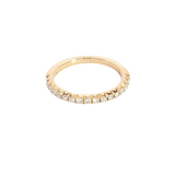 Elegant Diamond Bands 14K Yellow Gold 0.35 Carats Diamond Stackable Band