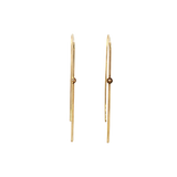 Classic & Contemporary 18K Yellow Gold 0.14 Carats Diamond Threader Earrings