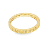 Elegant & Trendy 14K Yellow Gold 0.03 Carats Diamond Geometric Stackable Ring