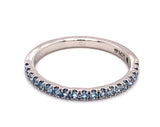 White 14 Karat Gold 0.35 Carats Tourmalines Stackable Ring