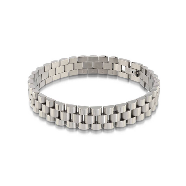 Bold & Stylish Alternative Metal Bracelets Rolex Style Stainless Steel Watch Link Bracelet - 8.5 Inch