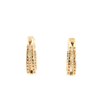Classic & Contemporary 14K Yellow Gold 0.52 Carats Diamond Medium Oval Hoop Earrings
