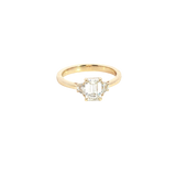 14K Yellow Gold 1.26 Carats Lab Grown Three Stone Diamond Ring