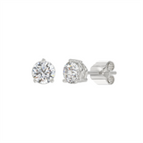 Classic & Contemporary 14K White Gold Lab Grown 1.50 Carats Diamond Stud Earrings