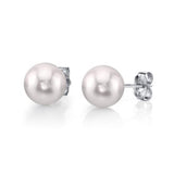 Akoya 6.0 x 6.5 MM Cultured Pearl Stud Earrings