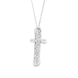 Elegant Diamond Necklaces 14K Gold White 1.16 Carats Lab Grown Large 23.4x17.3mm Pendant Necklace - 19 Inch