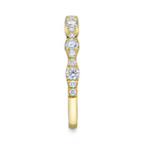 Elegant Diamond Bands 14K Yellow Gold Stackable 0.40 Carats Diamond Band