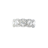 Elegant & Trendy 18K White Gold 2.06 Carats Diamond Halo Band