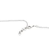Elegant Diamond Necklaces 18K Gold White 0.19 Carats Baguette Diamonds & 0.31 Carats Round Diamond Halo Drop Necklace - 16.5 Inch