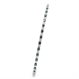 Sophisticated & Timeless Diamond Bracelets 14K Gold White & Titanium Black & White Diamond Flexible Bangle Bracelet - 1.01 CTW, Size 6.75 Inch
