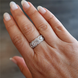 Elegant & Trendy 18K White Gold 2.06 Carats Diamond Halo Band