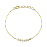 Sophisticated & Timeless 14K Yellow Gold 0.15 Carats Diamond Bracelet - 7 Inch