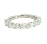 Elegant Diamond Bands 14K White Gold Rectangular Cushion & Oval Cut 1.55 Carats Lab Grown Diamond Band