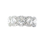 Elegant & Trendy 18K White Gold 2.06 Carats Diamond Halo Band