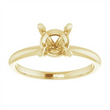10K Yellow Gold Solitaire Semi Mount Ring