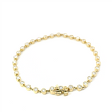 Sophisticated & Timeless Diamond Bracelets 14K Gold Yellow Bezel Diamond Tennis Bracelet - 2.0 CTW, Size 7 Inch