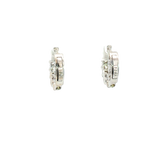 Classic & Contemporary 18K White Gold 1/2 Carats Diamond Small Hoop Earrings