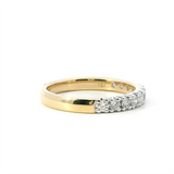 Elegant Diamond Bands 10K Gold Yellow Stackable 1/2 Carats Diamond Anniversary Band