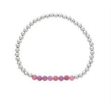 July Birthstone Ruby Bead Bracelet