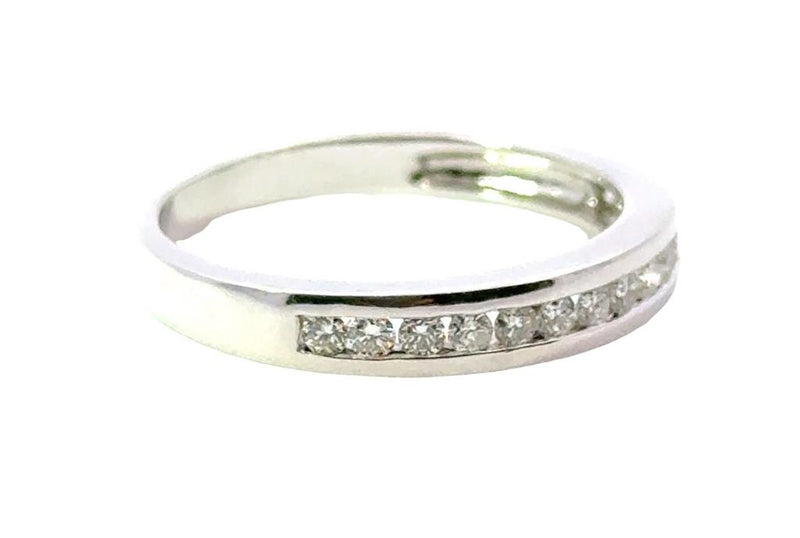 White Gold 1/3 Carats Diamond Channel Band