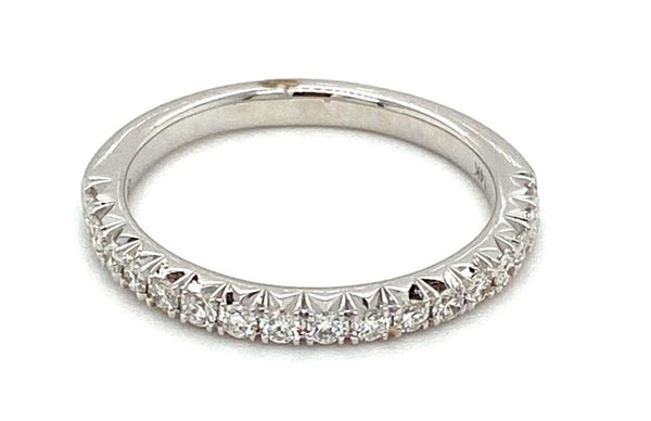 White 14 Karat Gold 1/3  Carats Diamond Anniversary Band