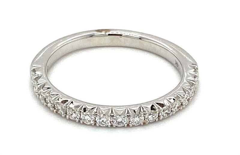 White 14 Karat Gold 1/3  Carats Diamond Anniversary Band