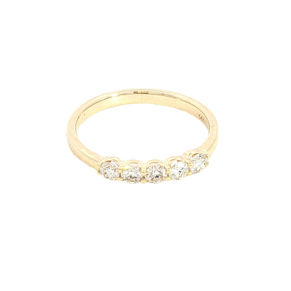 Elegant Diamond Bands 14K Yellow Gold 0.41 Carats Diamond Anniversary Band
