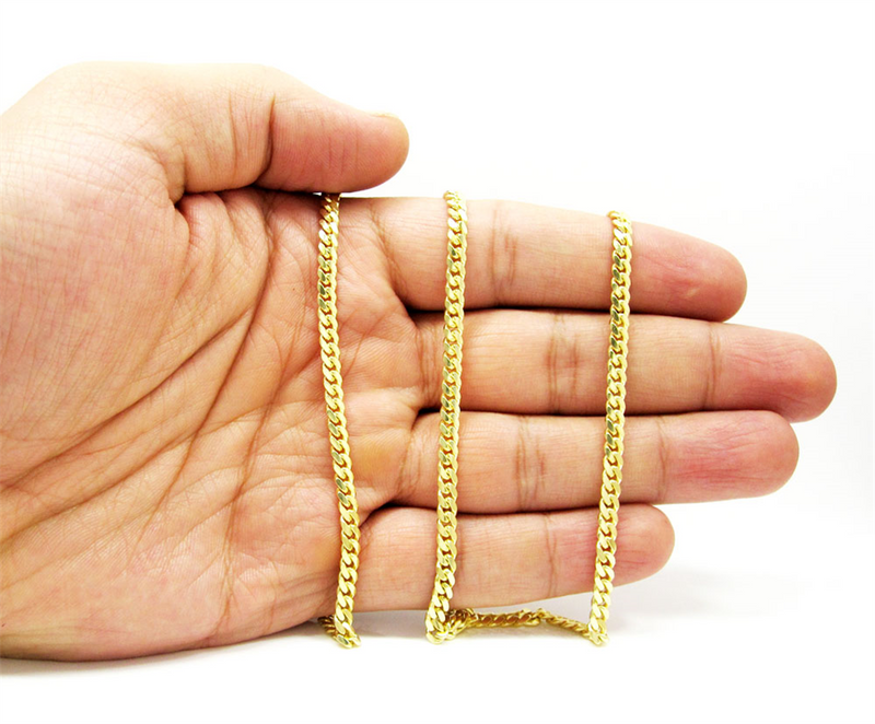 Yellow 10 Karat Gold Cuban Link Chain