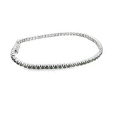 Sophisticated & Timeless Diamond Bracelets 14K White Gold 1.25 Carats Black Diamond & 1.0 Carat White Diamond Tennis Bracelet - 7 Inch