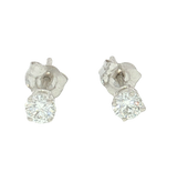 Classic & Contemporary 14K White Gold 0.24 Carats Diamond Stud Earrings