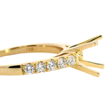 Elegant Diamond Mountings 18K Yellow Gold 2.0 Carats Round Setting -  0.40 Carats Diamond Ring