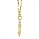 Elegant Diamond Necklaces 14K Yellow Gold 0.23 Carats Diamond Quadrafoil Necklace - 18 Inch