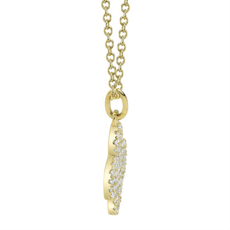 Elegant Diamond Necklaces 14K Yellow Gold 0.23 Carats Diamond Quadrafoil Necklace - 18 Inch