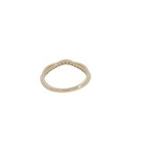 Elegant Diamond Bands 14K Yellow Gold 0.25 Carats Diamond Contoured Band