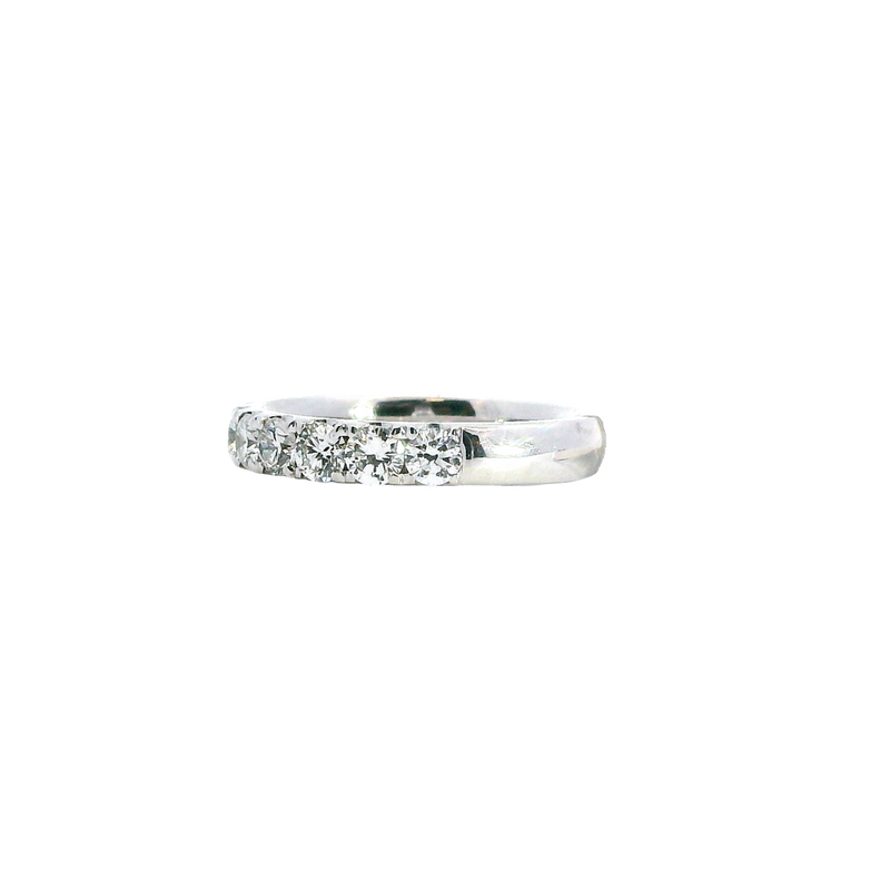 Elegant Diamond Bands 18K Gold White 1.00 Carats Diamond Anniversary Band