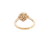 Elegant Pearl Rings Classic & Timeless Designs - 10K Yellow Gold Cultured Pearls & 0.15 Carats Diamond Ring